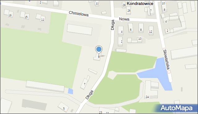 Kondratowice, Długa, 9, mapa Kondratowice