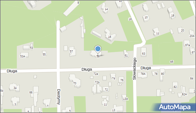 Konstancin-Jeziorna, Długa, 59, mapa Konstancin-Jeziorna