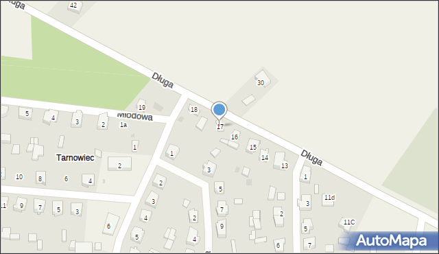 Kościelec, Długa, 17, mapa Kościelec