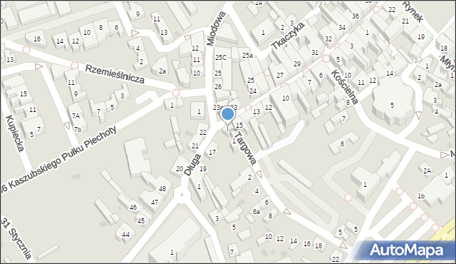 Kościerzyna, Długa, 16a, mapa Kościerzyna