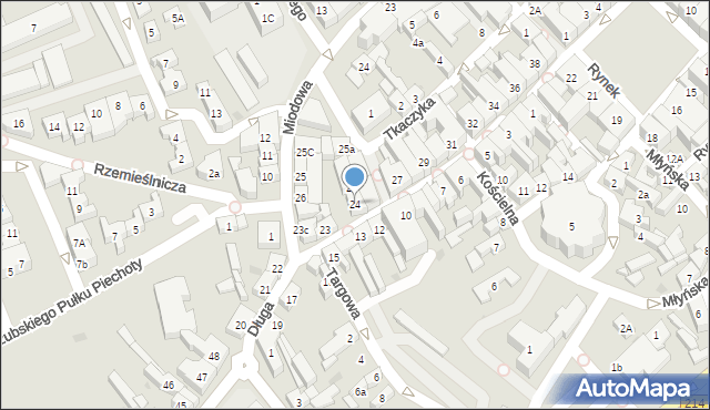 Kościerzyna, Długa, 24, mapa Kościerzyna