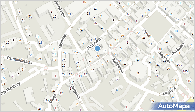 Kościerzyna, Długa, 29, mapa Kościerzyna