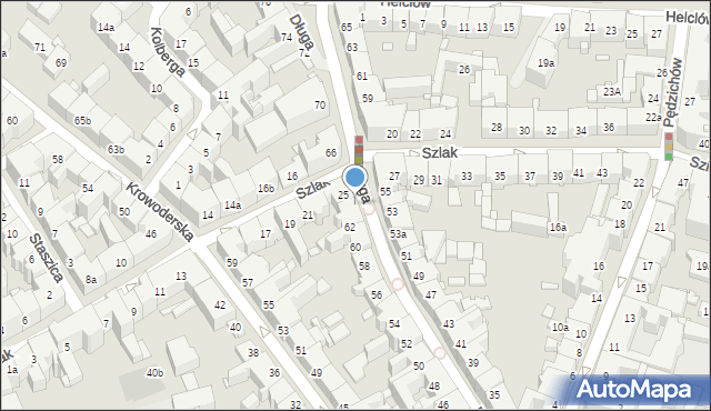 Kraków, Długa, 47d, mapa Krakowa