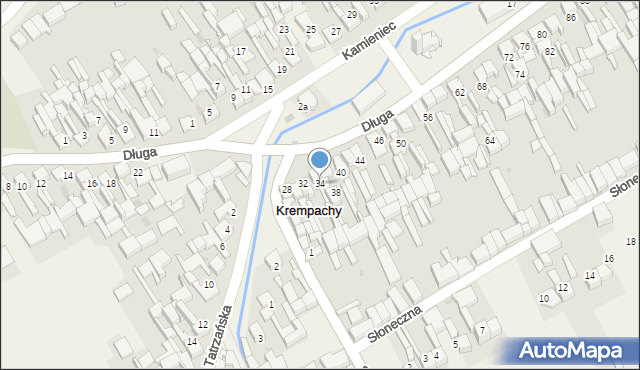 Krempachy, Długa, 34, mapa Krempachy