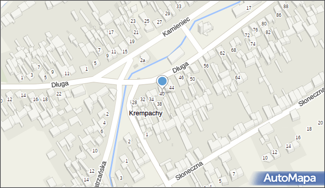 Krempachy, Długa, 40, mapa Krempachy