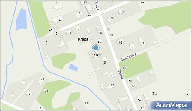 Krępa, Długa, 29A, mapa Krępa