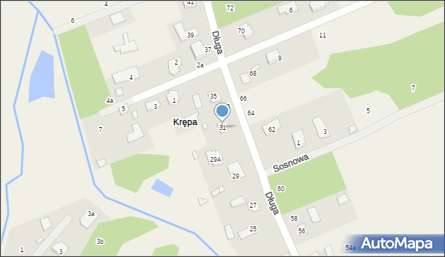 Krępa, Długa, 31, mapa Krępa
