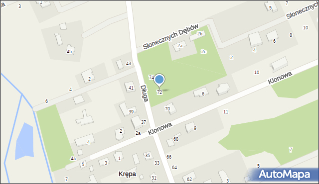 Krępa, Długa, 72, mapa Krępa