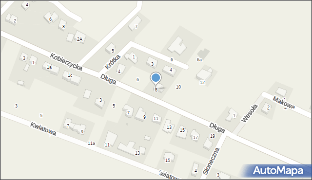 Królikowice, Długa, 8, mapa Królikowice