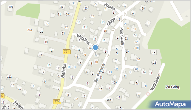 Kryspinów, Długa, 12, mapa Kryspinów