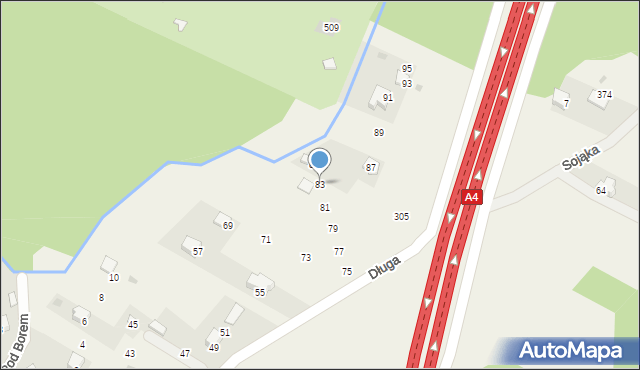 Kryspinów, Długa, 83, mapa Kryspinów