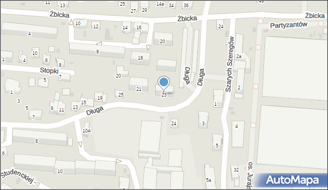 Krzeszowice, Długa, 23, mapa Krzeszowice