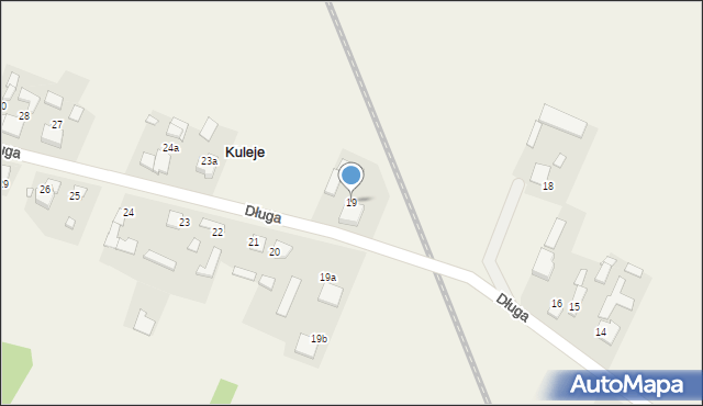 Kuleje, Długa, 19, mapa Kuleje