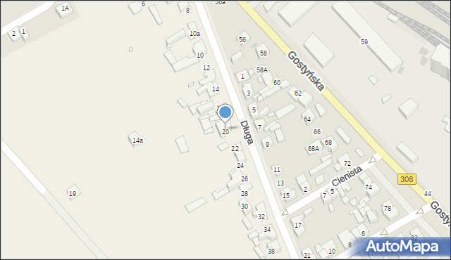 Kurza Góra, Długa, 20, mapa Kurza Góra