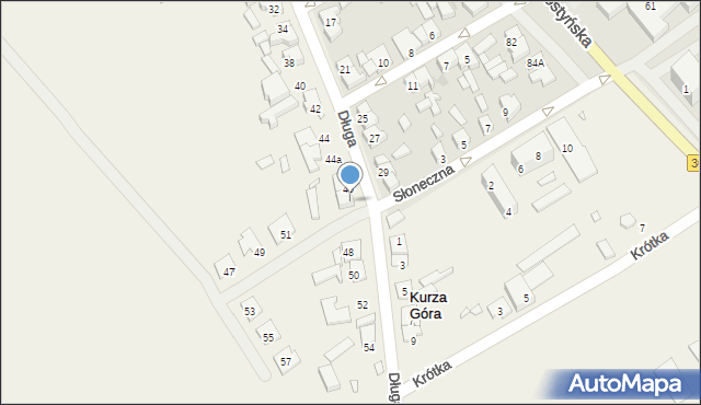 Kurza Góra, Długa, 46A, mapa Kurza Góra