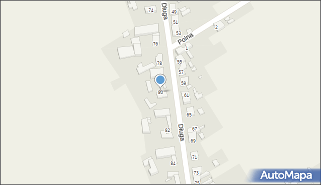 Kurza Góra, Długa, 80, mapa Kurza Góra