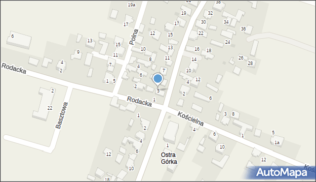 Kwaśniów Górny, Długa, 3, mapa Kwaśniów Górny