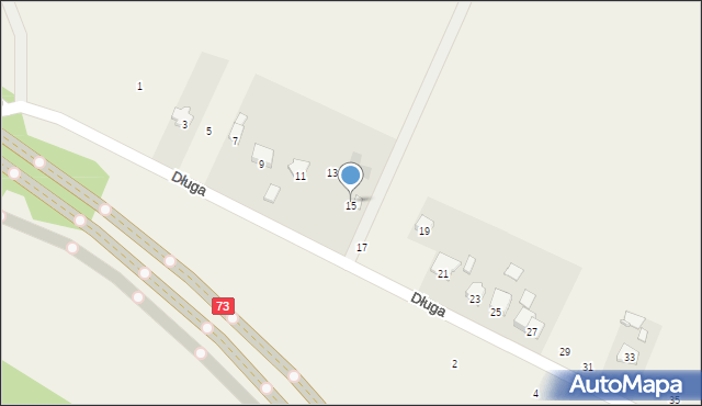 Łabędziów, Długa, 15, mapa Łabędziów