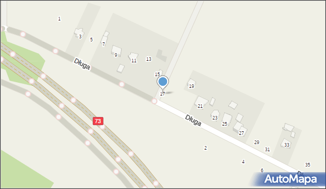 Łabędziów, Długa, 17, mapa Łabędziów