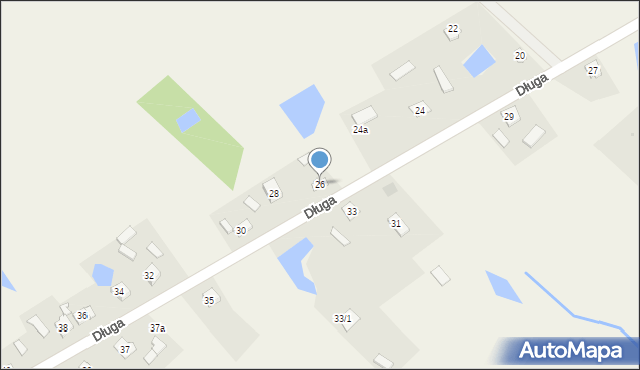 Łąck, Długa, 26, mapa Łąck