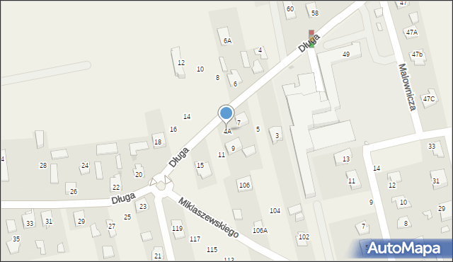 Łady, Długa, 4A, mapa Łady