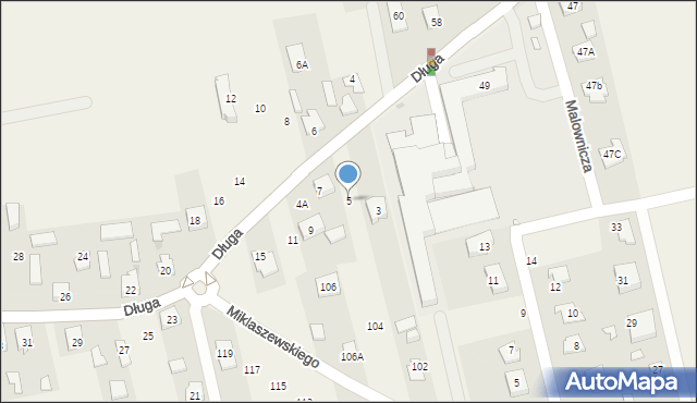 Łady, Długa, 5, mapa Łady