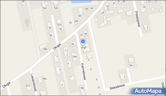 Łady, Długa, 57A, mapa Łady