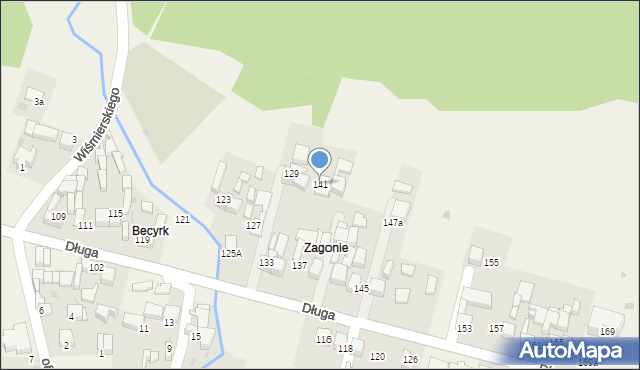 Łapsze Niżne, Długa, 141, mapa Łapsze Niżne
