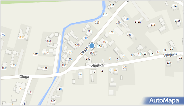 Łapsze Niżne, Długa, 152, mapa Łapsze Niżne