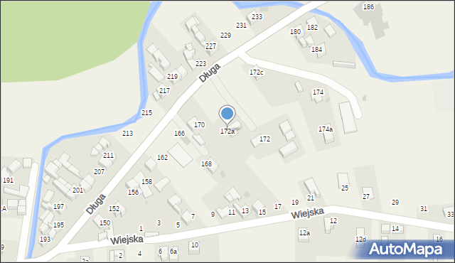 Łapsze Niżne, Długa, 172a, mapa Łapsze Niżne