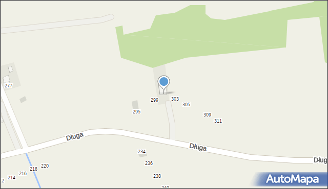 Łapsze Niżne, Długa, 301, mapa Łapsze Niżne