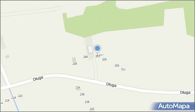Łapsze Niżne, Długa, 303, mapa Łapsze Niżne