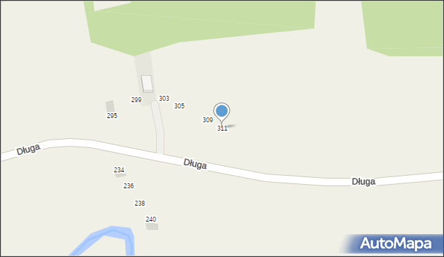 Łapsze Niżne, Długa, 311, mapa Łapsze Niżne