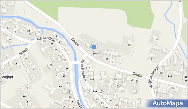 Łapsze Niżne, Długa, 97, mapa Łapsze Niżne