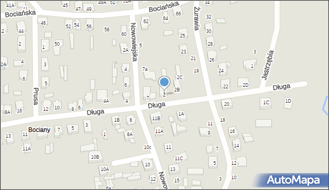 Łapy, Długa, 2, mapa Łapy
