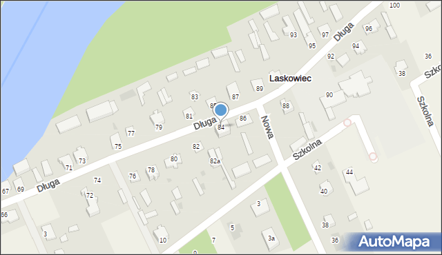 Laskowiec, Długa, 84, mapa Laskowiec