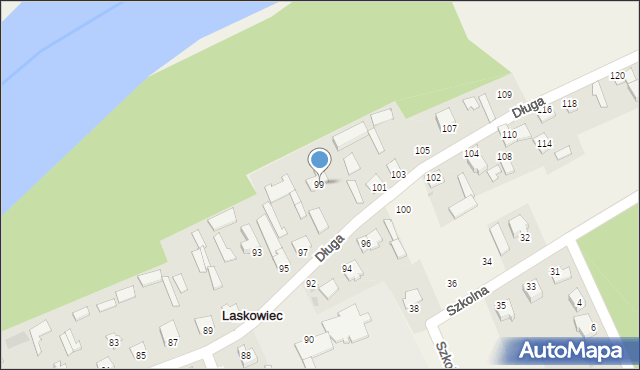 Laskowiec, Długa, 99, mapa Laskowiec
