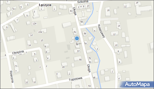 Łęczyce, Długa, 59, mapa Łęczyce
