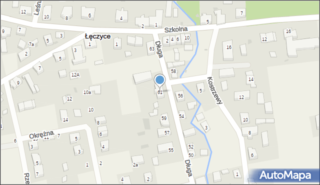 Łęczyce, Długa, 61, mapa Łęczyce