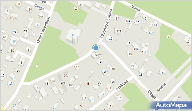 Legionowo, Długa, 14, mapa Legionowo
