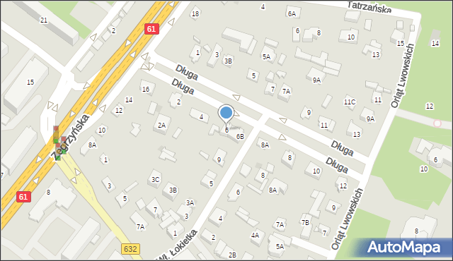 Legionowo, Długa, 6, mapa Legionowo