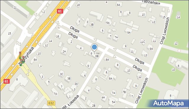 Legionowo, Długa, 6A, mapa Legionowo