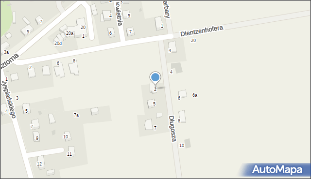 Legnickie Pole, Długosza Jana, 2, mapa Legnickie Pole