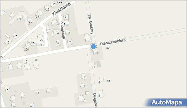 Legnickie Pole, Długosza Jana, 3, mapa Legnickie Pole