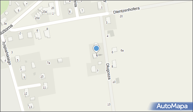 Legnickie Pole, Długosza Jana, 5, mapa Legnickie Pole