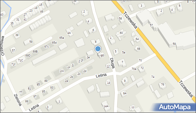 Łęgowo, Długa, 10A, mapa Łęgowo