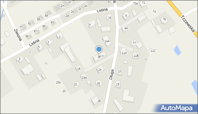 Łęgowo, Długa, 16, mapa Łęgowo