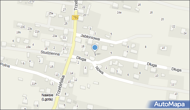 Lgota, Długa, 3, mapa Lgota