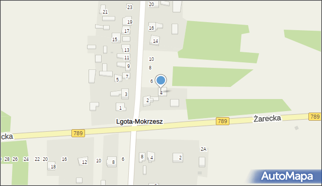 Lgota-Mokrzesz, Długa, 4, mapa Lgota-Mokrzesz