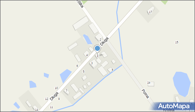 Lindów, Długa, 1, mapa Lindów